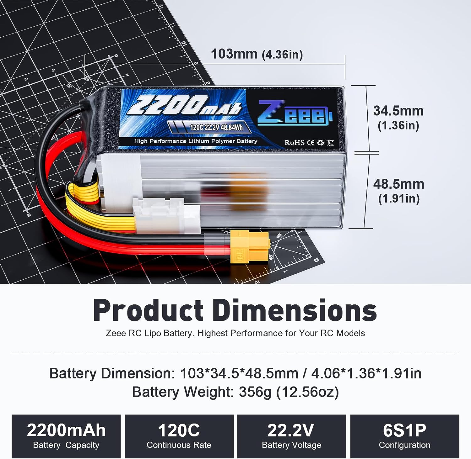 Zeee 6S 2200mAh Lipo Battery 2 - 6S Lipo Battery 22.2V 5000Mah review and price