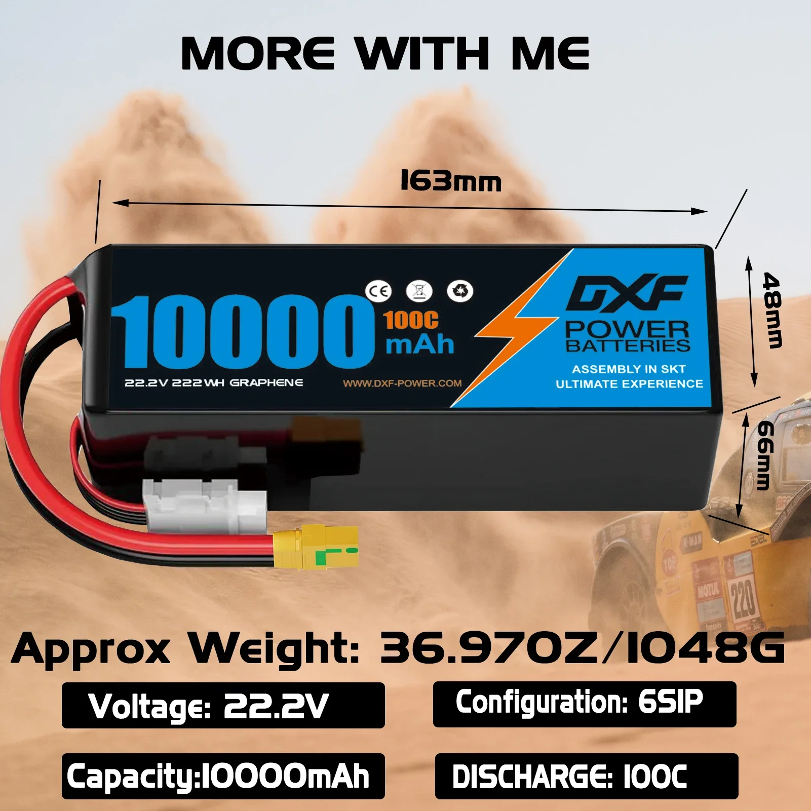 DXF 6S Lipo Battery 10000mAh 2 - 6S Lipo Battery 22.2V 5000Mah review and price